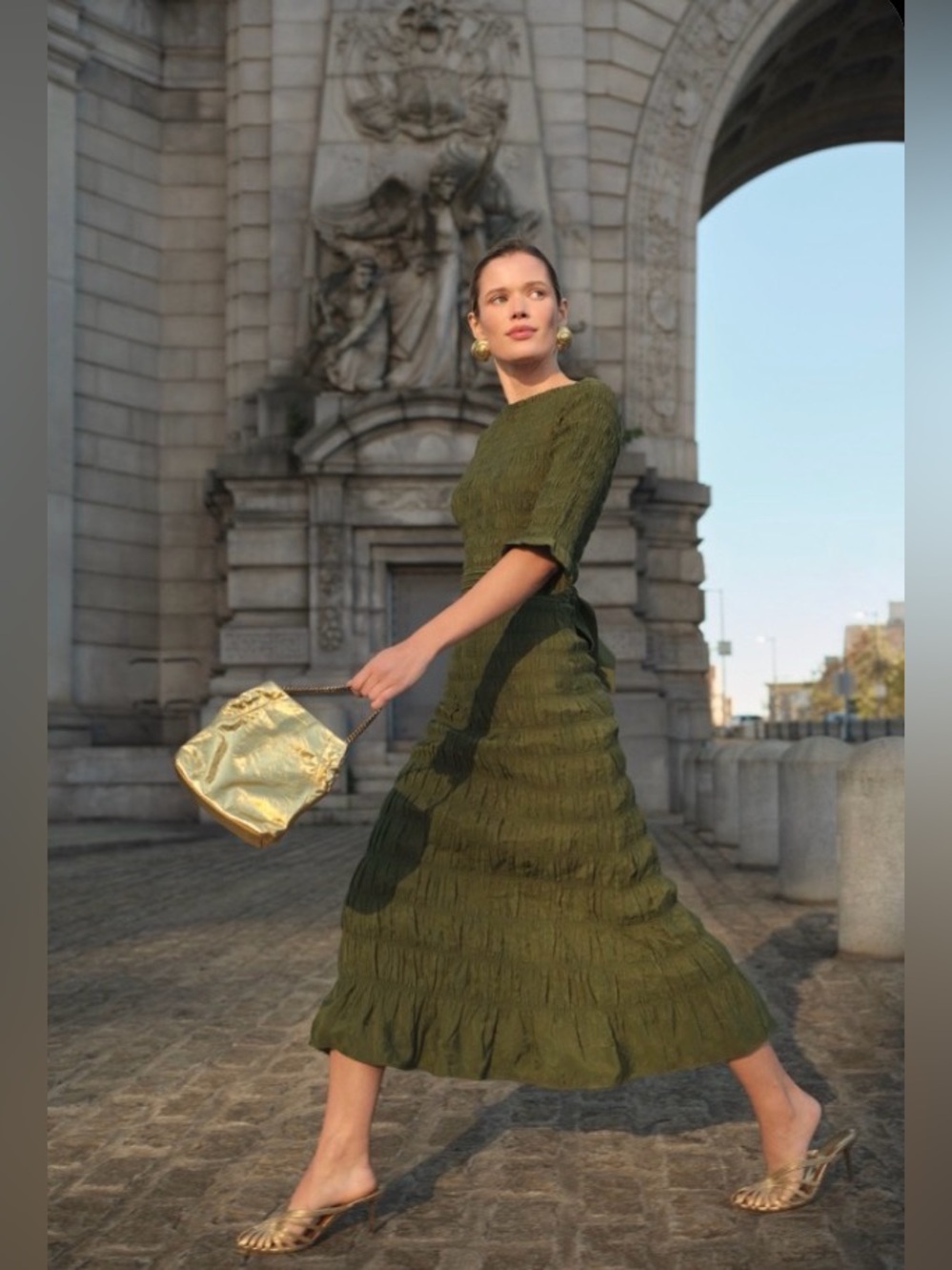 Couper Gretta Ruched Midi Dress